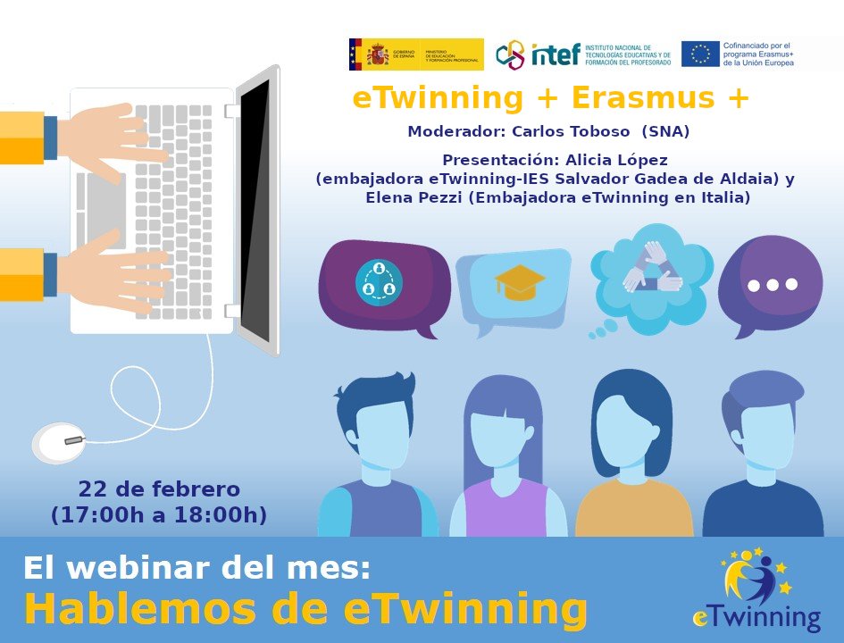 Webinar del mes: «eTwinning + Erasmus+, ¡el tandem perfecto!»